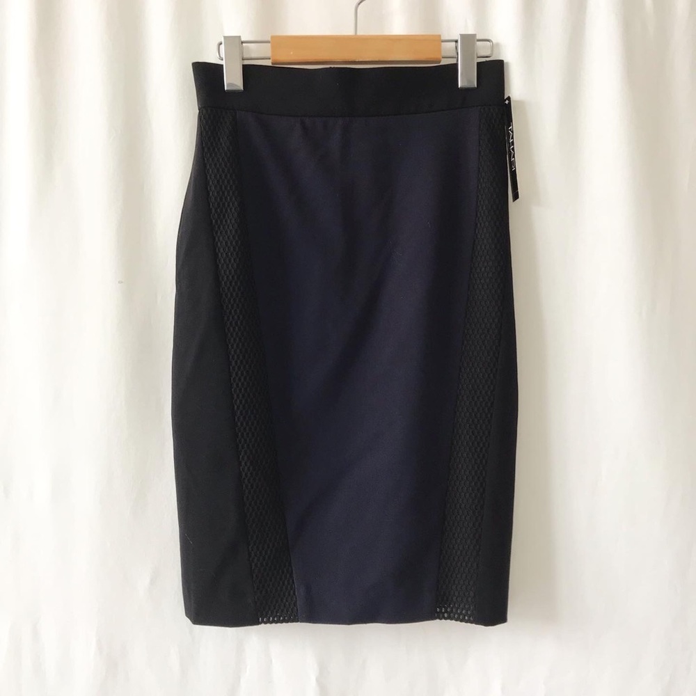 Tahari ASL navy/black Jody pencil skirt size 2